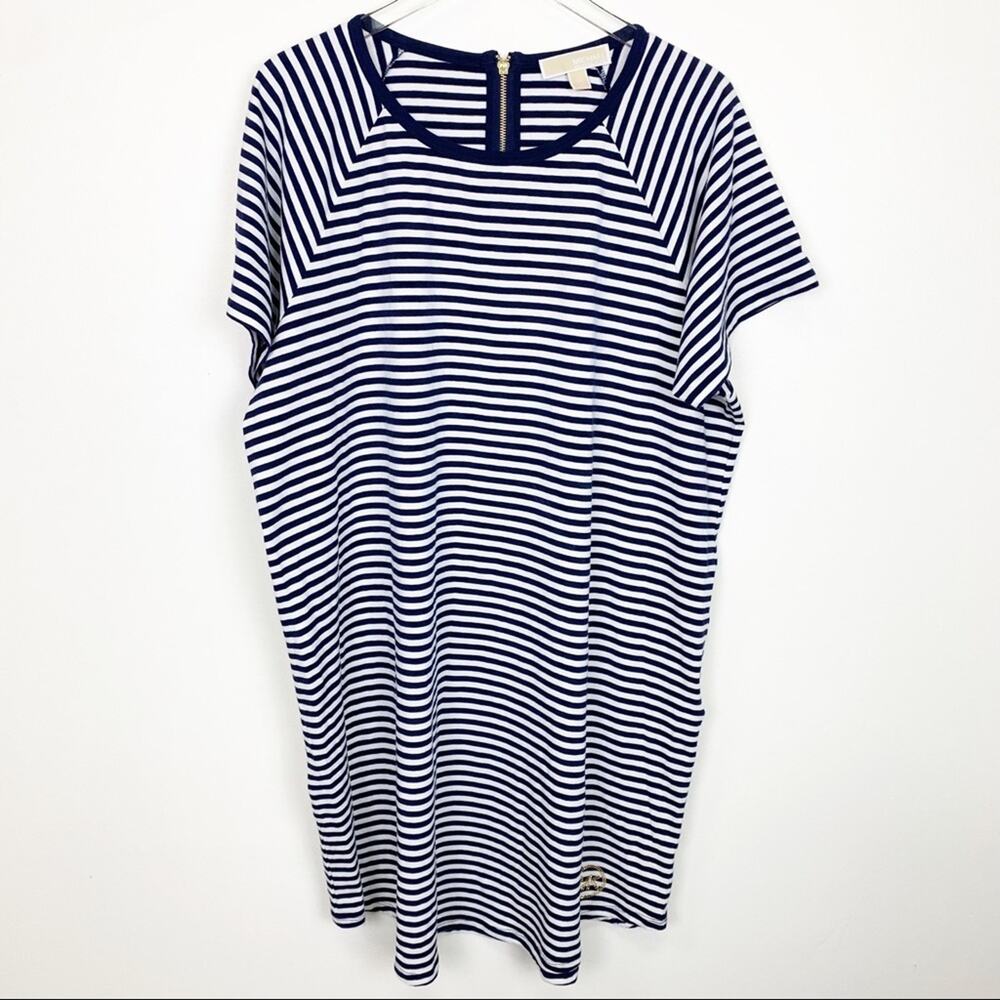 MK Michael Michael Kors Striped Shirt Dress 2X